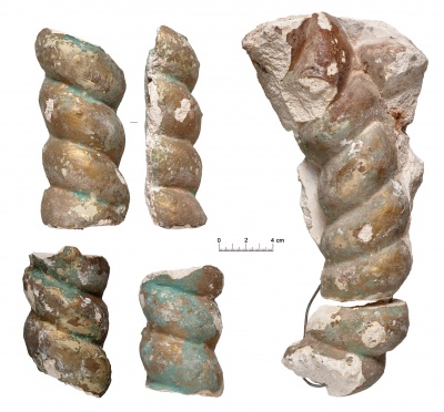 Детали гипсовой лепнины, украшавшей помещение в столовой во 2-й половине 1940-х гг. – 1954 г.