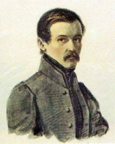 Н.В. Басаргин. 1836 г. Акварель декабриста Н.А. Бестужева. Музей личных коллекций (ГМИИ им. А.С. Пушкина)