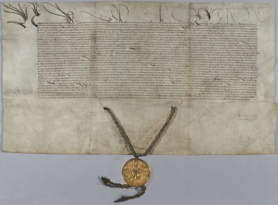 Грамота императора Священной Римской империи Максимилиана I к великому князю московскому Василию III об условиях союза между государствами. 4 августа 1514 г.