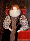 ПОРТРЕТ КОРОЛЕВЫ ЕЛИЗАВЕТЫ I 1580-1590-е гг. Английская школа Дерево; масло 139,2x111,2