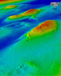 Снимки дна Волхова, полученные с помощью многолучевого эхолота - мультибима.