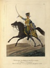Штаб-офицер Елизаветградского гусарского полка. Россия, Санкт-Петербург, 1821 г. Неизвестный гравер, перв. трети XIX в. Автор рисунка: Киль, Лев Иванович?-1851. Бумага. Офорт, акватинта, акварель, гуашь, тушь. 31х23 см. ГЭ