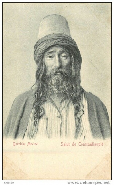 Портрет дервиша Mevlevi. Стамбул. Турция. Конец XIX в.
