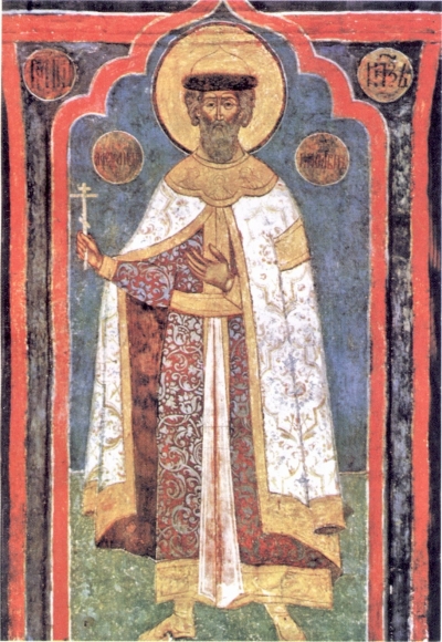 Великий князь Александр Невский. Фреска XVI в.