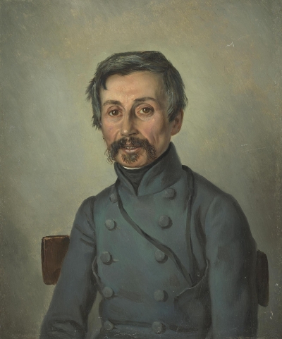 Портрет декабриста Ивана Дмитриевича Якушкина (1793-1857). Мазер, Карл-Петер. 1807-1884. Швеция, 1851 г. Холст, наклеенный на картон, масло. 29х23,5 см. ГЭ