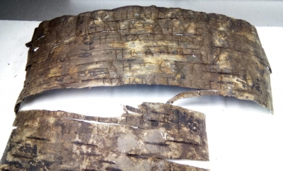 Первая в сезоне 2020 года берестяная грамота №1122/1123.