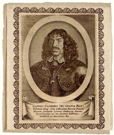 Портрет польского короля Яна Казимира. Неизвестный гравер. Германия, XVII в. Бумага, гравюра резцом. 202х172 мм. ГЭ