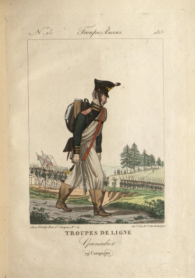 Гренадер линейной пехоты в походной форме.