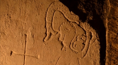 Фрагмент граффити на фасаде Спасо-Преображенского собора Переславля-Залесского