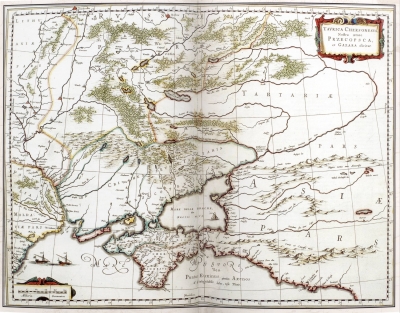 Карта Северного Причерноморья и Крыма работы Герарда Кремера (1512-1594), более известного под именем Герхарда Меркатора — фламандского картографа и географа.