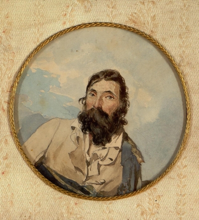 Мужской портрет. Гагарин, Григорий Григорьевич. 1840-е гг. 1810-1893. Россия. Бумага, металл (ободок), дерево (рамка), акварель. 9,2 см (круг в свету); 15,7х15,7 см (в 4-х угольной деревянной рамке) Поступил ГЭ в 1991 г. по завещанию Г.Д. Душина Мужской портрет. Гагарин, Григорий Григорьевич. 1840-е гг. 1810-1893. Россия. Бумага, металл (ободок), дерево (рамка), акварель. 9,2 см (круг в свету); 15,7х15,7 см (в 4-х угольной деревянной рамке) Поступил ГЭ в 1991 г. по завещанию Г.Д. Душина