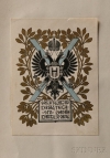 Экслибрис Императора Николая II. Библиотека Зимнего дворца.