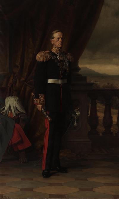 Портрет генерал-фельдмаршала Мольтке Германия, 1874 г. Вернер, Антон Александр фон. 1843-1915. Холст, масло, 267х162,5 см. Зимний дворец, потом Эрмитаж