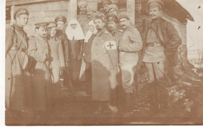 Фотография. Штаб Фанагорийского полка в Польском фольворке Стахове (Польша). 1915 г., фотобумага матовая (подл, фотопечать). 9 х 14 см. ВММ